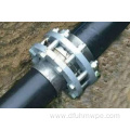 Polymer pipe buckle pressure flange joint